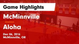McMinnville  vs Aloha  Game Highlights - Dec 06, 2016