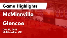 McMinnville  vs Glencoe  Game Highlights - Dec 13, 2016