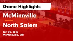 McMinnville  vs North Salem  Game Highlights - Jan 20, 2017