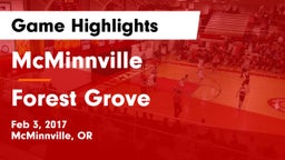 McMinnville  vs Forest Grove  Game Highlights - Feb 3, 2017