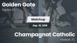 Matchup: Golden Gate High vs. Champagnat Catholic  2016