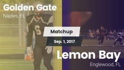 Matchup: Golden Gate High vs. Lemon Bay  2017
