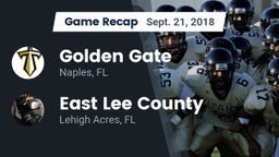 Recap: Golden Gate  vs. East Lee County  2018