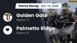 Recap: Golden Gate  vs. Palmetto Ridge  2020