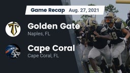 Recap: Golden Gate  vs. Cape Coral  2021