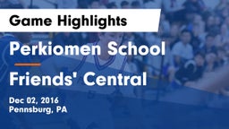 Perkiomen School vs Friends' Central  Game Highlights - Dec 02, 2016