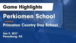 Perkiomen School vs Princeton Country Day School Game Highlights - Jan 9, 2017