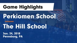 Perkiomen School vs The Hill School Game Highlights - Jan. 24, 2018