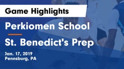 Perkiomen School vs St. Benedict's Prep Game Highlights - Jan. 17, 2019