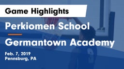 Perkiomen School vs Germantown Academy Game Highlights - Feb. 7, 2019