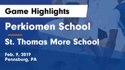 Perkiomen School vs St. Thomas More School Game Highlights - Feb. 9, 2019