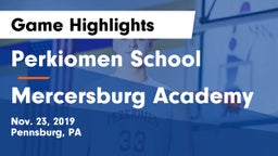 Perkiomen School vs Mercersburg Academy Game Highlights - Nov. 23, 2019