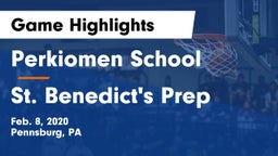 Perkiomen School vs St. Benedict's Prep Game Highlights - Feb. 8, 2020