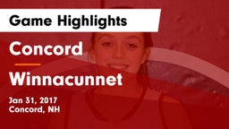 Concord  vs Winnacunnet  Game Highlights - Jan 31, 2017