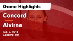 Concord  vs Alvirne  Game Highlights - Feb. 6, 2018