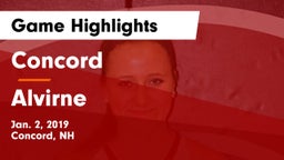 Concord  vs Alvirne  Game Highlights - Jan. 2, 2019