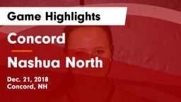 Concord  vs Nashua North  Game Highlights - Dec. 21, 2018