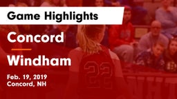 Concord  vs Windham  Game Highlights - Feb. 19, 2019