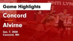 Concord  vs Alvirne  Game Highlights - Jan. 7, 2020