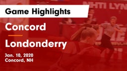 Concord  vs Londonderry  Game Highlights - Jan. 10, 2020