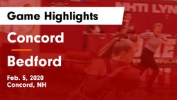 Concord  vs Bedford  Game Highlights - Feb. 5, 2020
