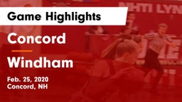 Concord  vs Windham  Game Highlights - Feb. 25, 2020