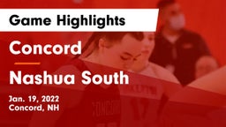 Concord  vs Nashua  South Game Highlights - Jan. 19, 2022
