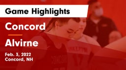 Concord  vs Alvirne  Game Highlights - Feb. 3, 2022