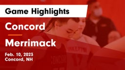 Concord  vs Merrimack  Game Highlights - Feb. 10, 2023