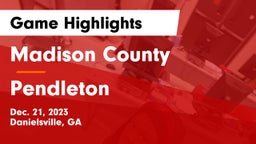 Madison County  vs Pendleton  Game Highlights - Dec. 21, 2023