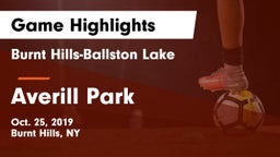 Burnt Hills-Ballston Lake  vs Averill Park  Game Highlights - Oct. 25, 2019