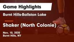 Burnt Hills-Ballston Lake  vs Shaker  (North Colonie) Game Highlights - Nov. 10, 2020