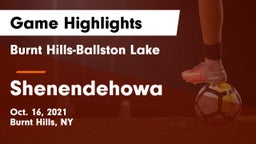 Burnt Hills-Ballston Lake  vs Shenendehowa  Game Highlights - Oct. 16, 2021