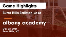 Burnt Hills-Ballston Lake  vs albany academy  Game Highlights - Oct. 22, 2021