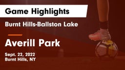 Burnt Hills-Ballston Lake  vs Averill Park  Game Highlights - Sept. 22, 2022