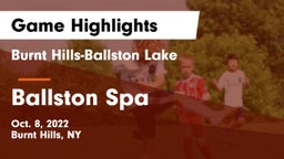 Burnt Hills-Ballston Lake  vs Ballston Spa  Game Highlights - Oct. 8, 2022