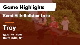 Burnt Hills-Ballston Lake  vs Troy  Game Highlights - Sept. 26, 2023