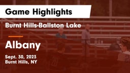 Burnt Hills-Ballston Lake  vs Albany  Game Highlights - Sept. 30, 2023