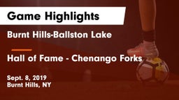 Burnt Hills-Ballston Lake  vs Hall of Fame - Chenango Forks Game Highlights - Sept. 8, 2019