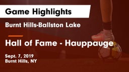 Burnt Hills-Ballston Lake  vs Hall of Fame - Hauppauge Game Highlights - Sept. 7, 2019