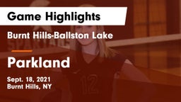 Burnt Hills-Ballston Lake  vs Parkland  Game Highlights - Sept. 18, 2021