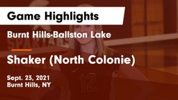 Burnt Hills-Ballston Lake  vs Shaker  (North Colonie) Game Highlights - Sept. 23, 2021