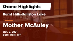 Burnt Hills-Ballston Lake  vs Mother McAuley  Game Highlights - Oct. 2, 2021