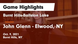 Burnt Hills-Ballston Lake  vs John Glenn - Elwood, NY Game Highlights - Oct. 9, 2021