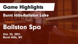 Burnt Hills-Ballston Lake  vs Ballston Spa  Game Highlights - Oct. 23, 2021
