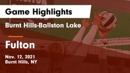 Burnt Hills-Ballston Lake  vs Fulton  Game Highlights - Nov. 12, 2021