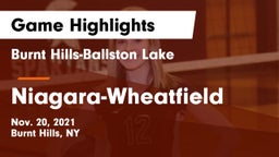 Burnt Hills-Ballston Lake  vs Niagara-Wheatfield  Game Highlights - Nov. 20, 2021