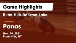 Burnt Hills-Ballston Lake  vs Panas  Game Highlights - Nov. 20, 2021