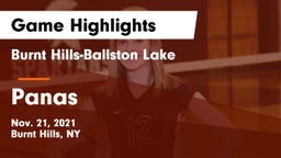 Burnt Hills-Ballston Lake  vs Panas  Game Highlights - Nov. 21, 2021