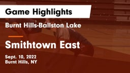 Burnt Hills-Ballston Lake  vs Smithtown East  Game Highlights - Sept. 10, 2022